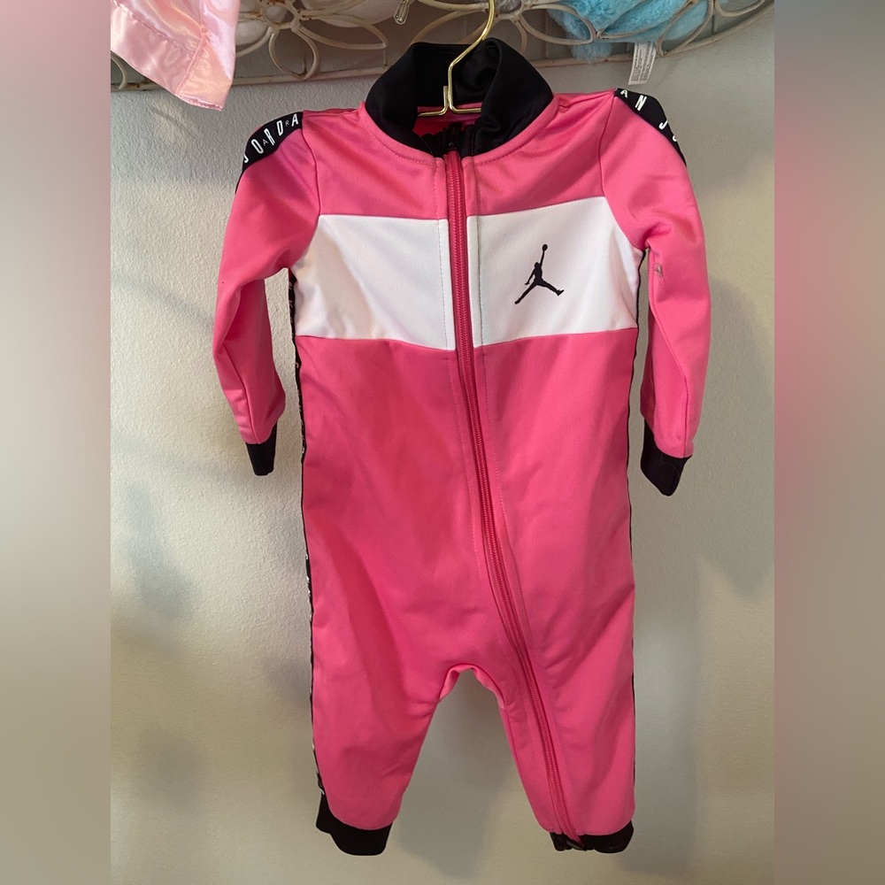 Jordan brand Pink Sport suit Onesie - size 12mo